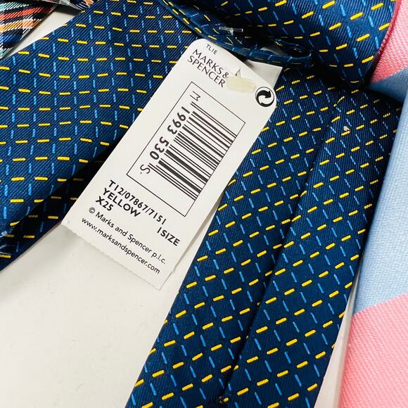 BUNDLE Ties Silk Designer Charles Tyrwhitt Alexander Bugatchi Tuli Blue Pink - Picture 8 of 9